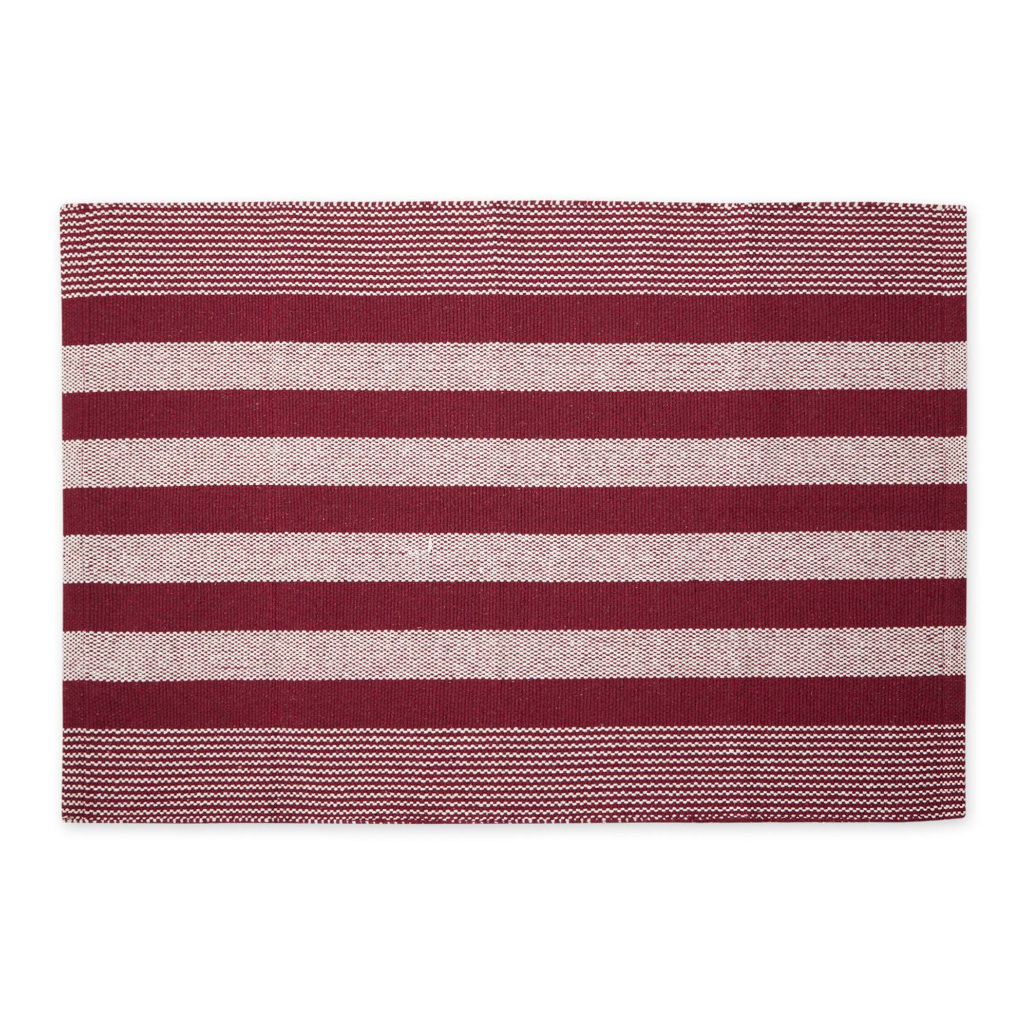 DII® Cabana Stripe Handwoven Recycled Yarn Rug